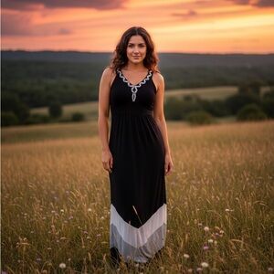 Style & Co. Black and White Maxi Dress